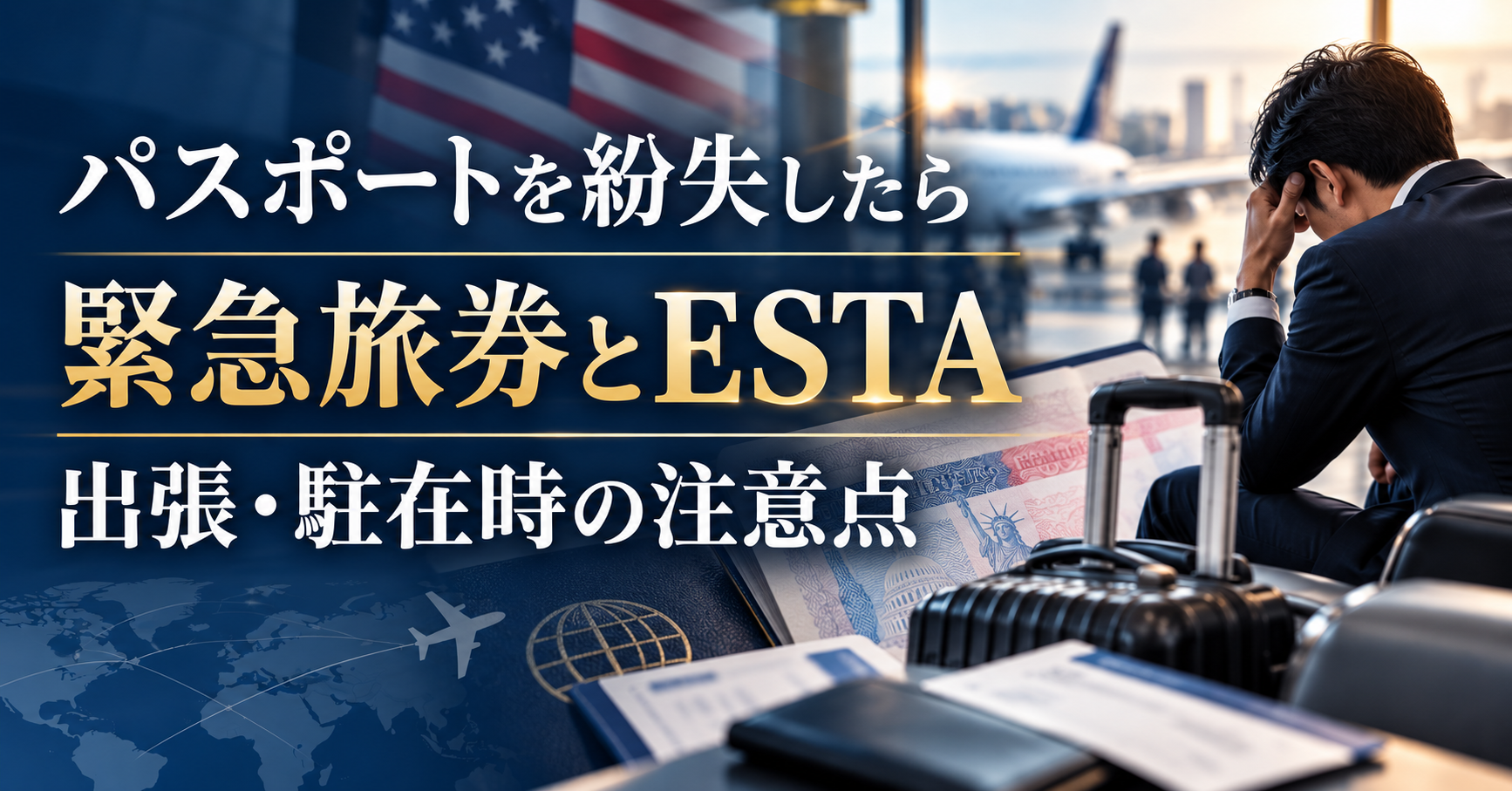 駐在員・出張者がパスポートを紛失したら｜緊急旅券とESTAの制約
