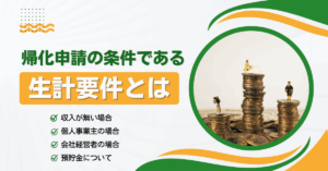 帰化申請の条件である生計要件とは